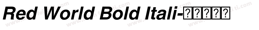 Red World Bold Itali字体转换